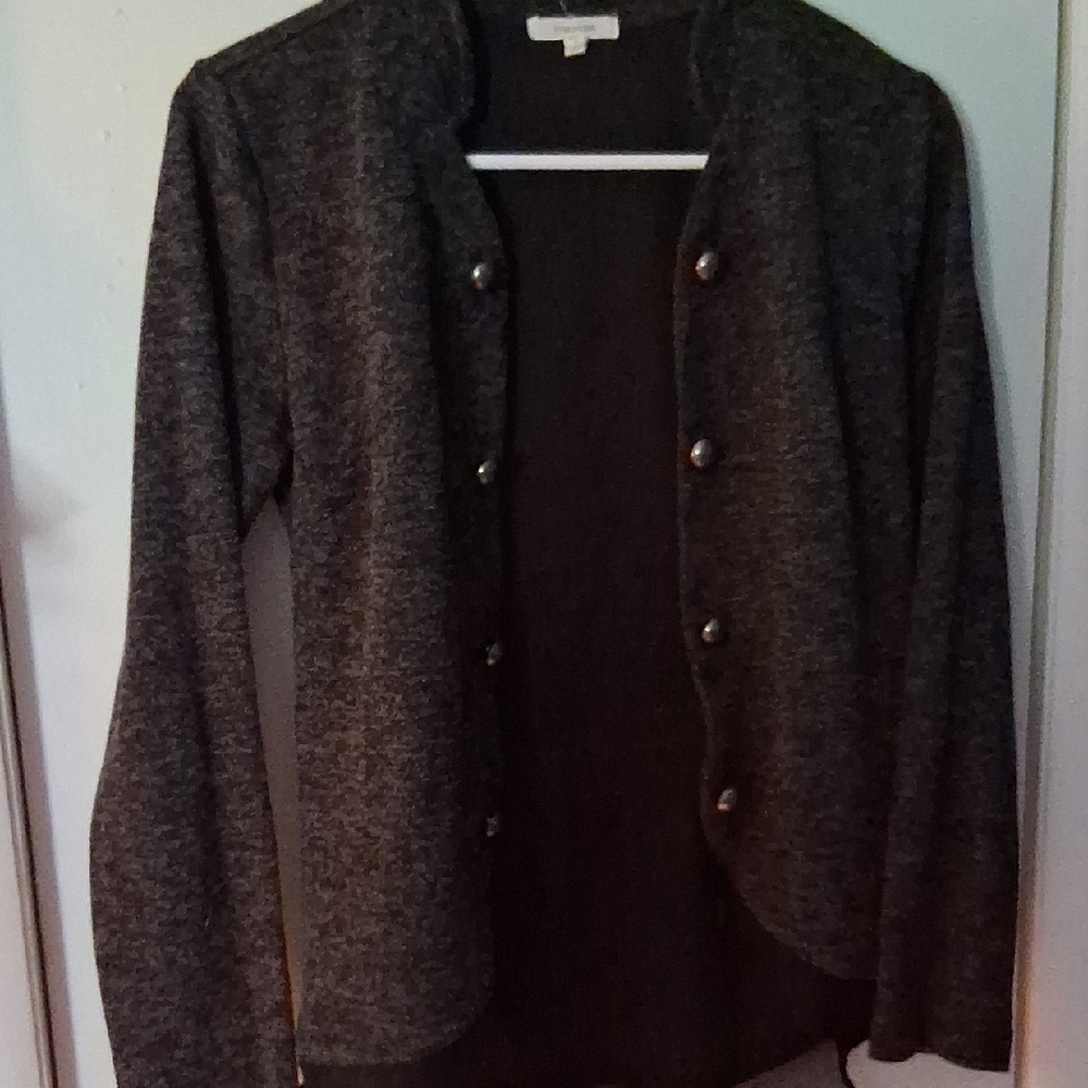 Maurices Dark Gray Blazer with Button Accents